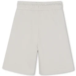 Plain fleece Bermuda shorts
