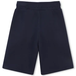 Plain fleece Bermuda shorts