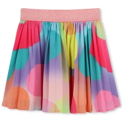 Pleated printed skirt
