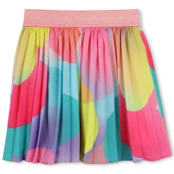 Pleated printed skirt