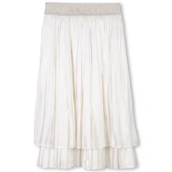 Pleated voile skirt