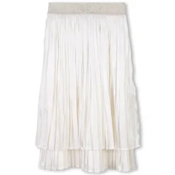 Pleated voile skirt