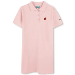 Polo collar dress with badge