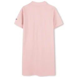 Polo collar dress with badge