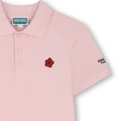 Polo collar dress with badge