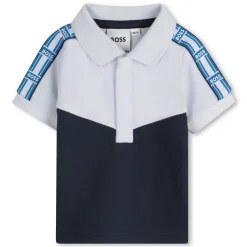 Polo shirt with sleeve trim