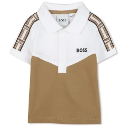 Polo shirt with sleeve trim