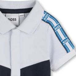 Polo shirt with sleeve trim