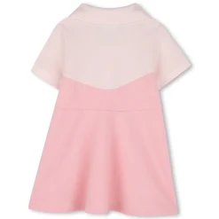 Polo-neck dress with panels