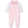 Polo-neck panelled pyjamas
