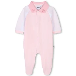 Polo-neck panelled pyjamas