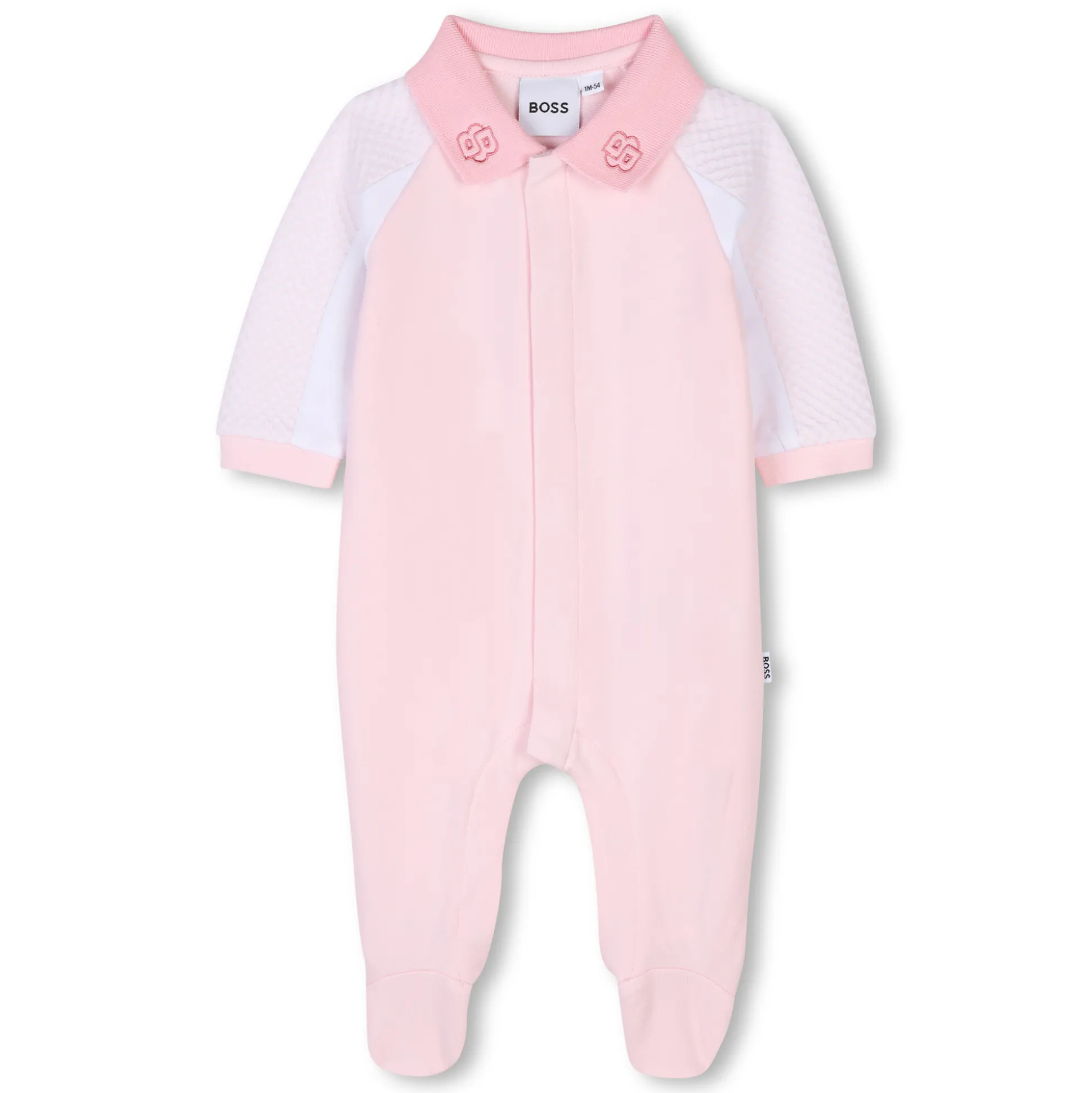 Polo-neck panelled pyjamas
