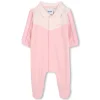 Polo-neck panelled pyjamas