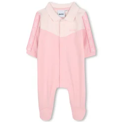 Polo-neck panelled pyjamas