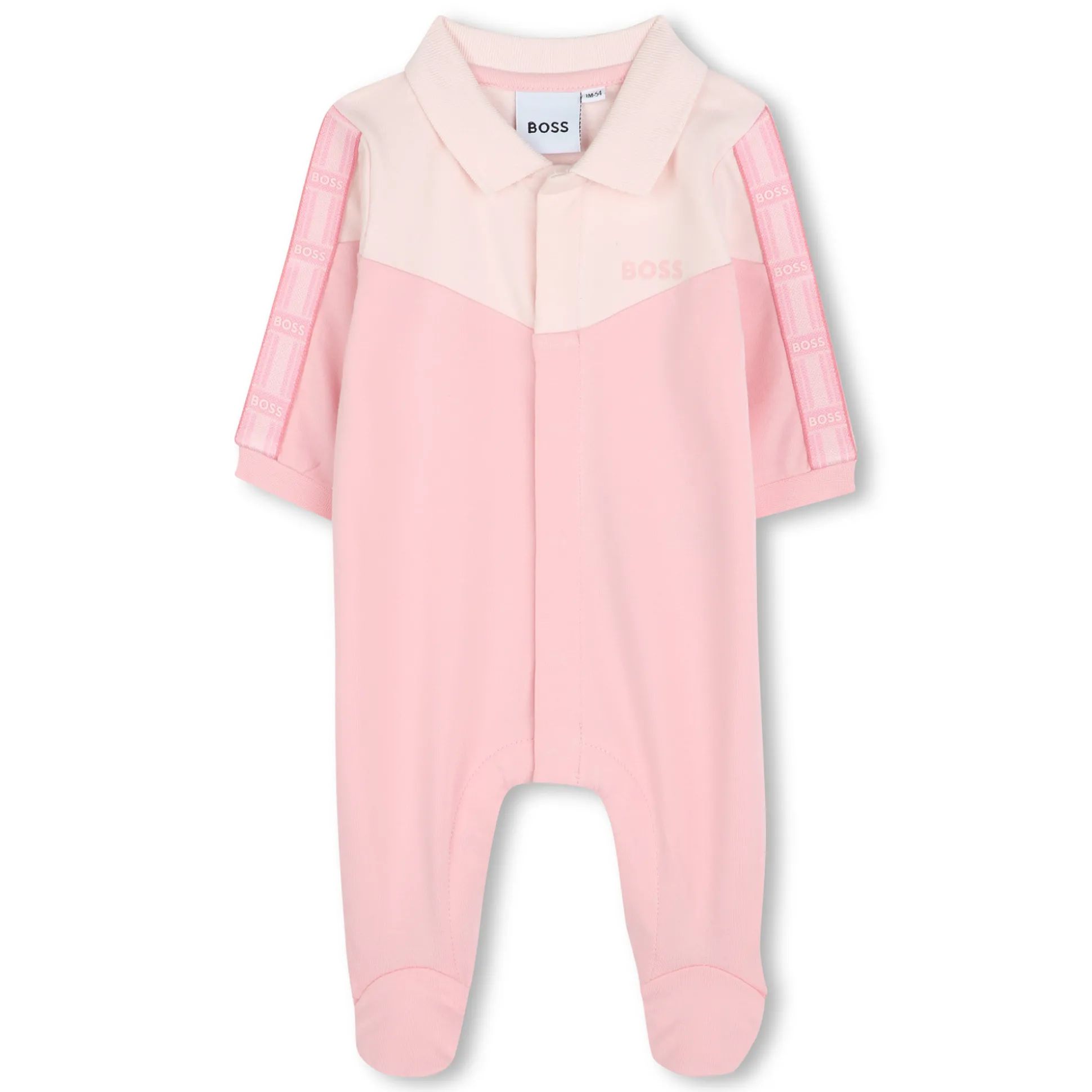 Polo-neck panelled pyjamas