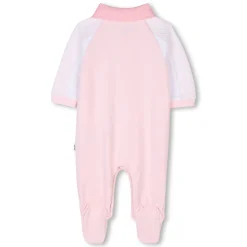 Polo-neck panelled pyjamas