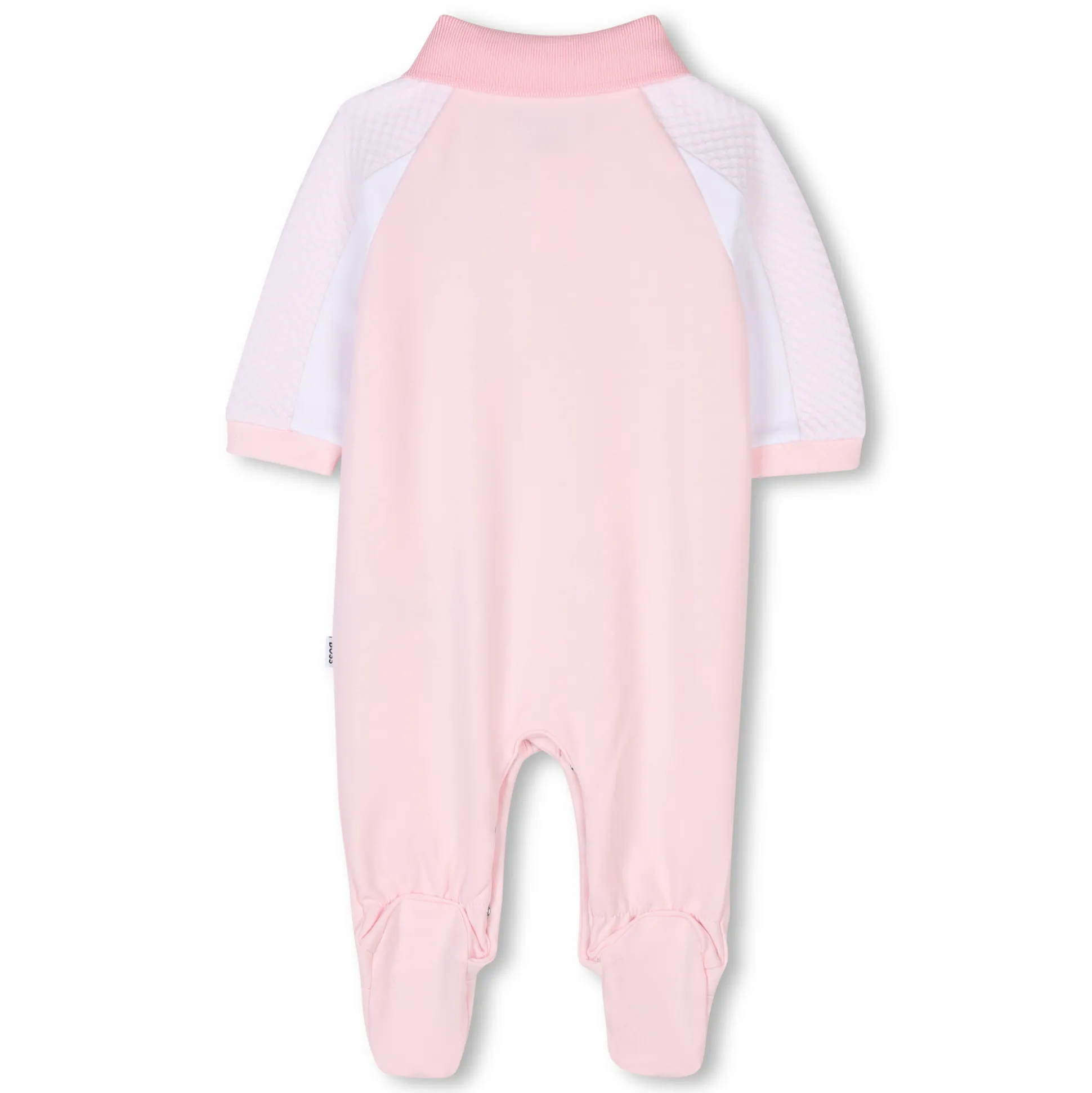 Polo-neck panelled pyjamas