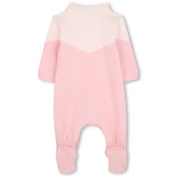 Polo-neck panelled pyjamas