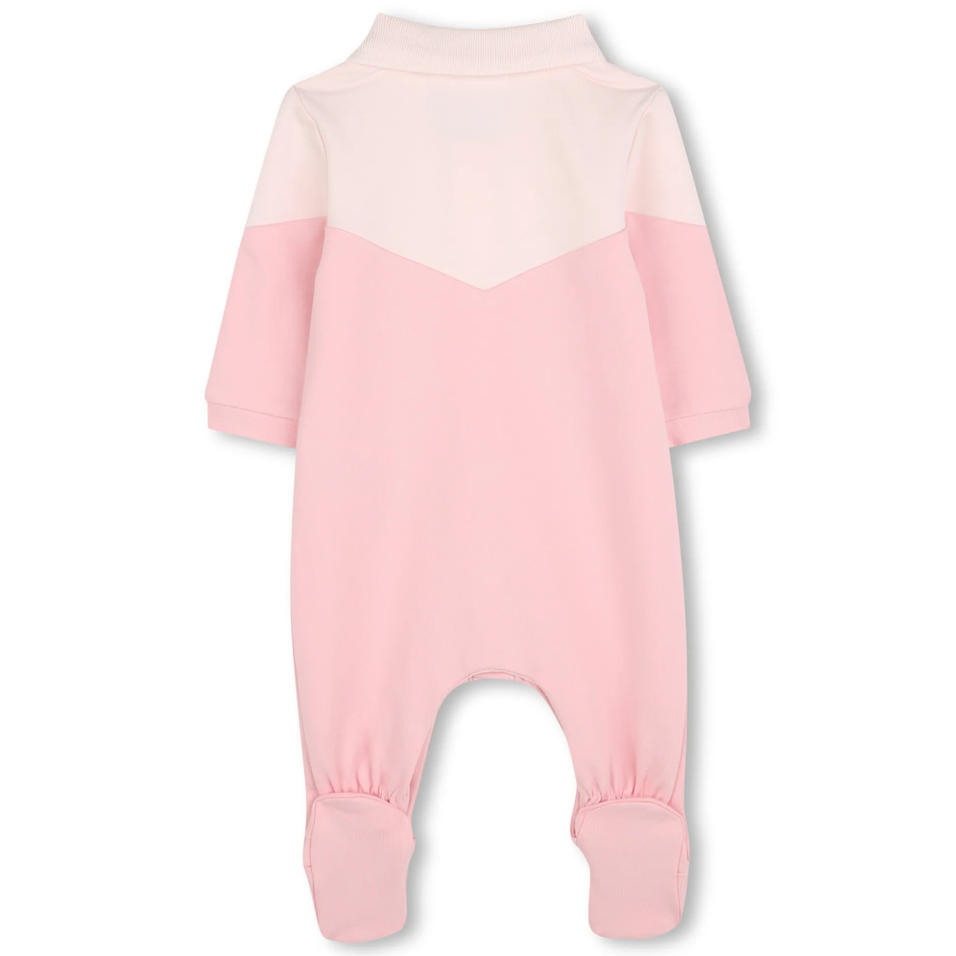 Polo-neck panelled pyjamas