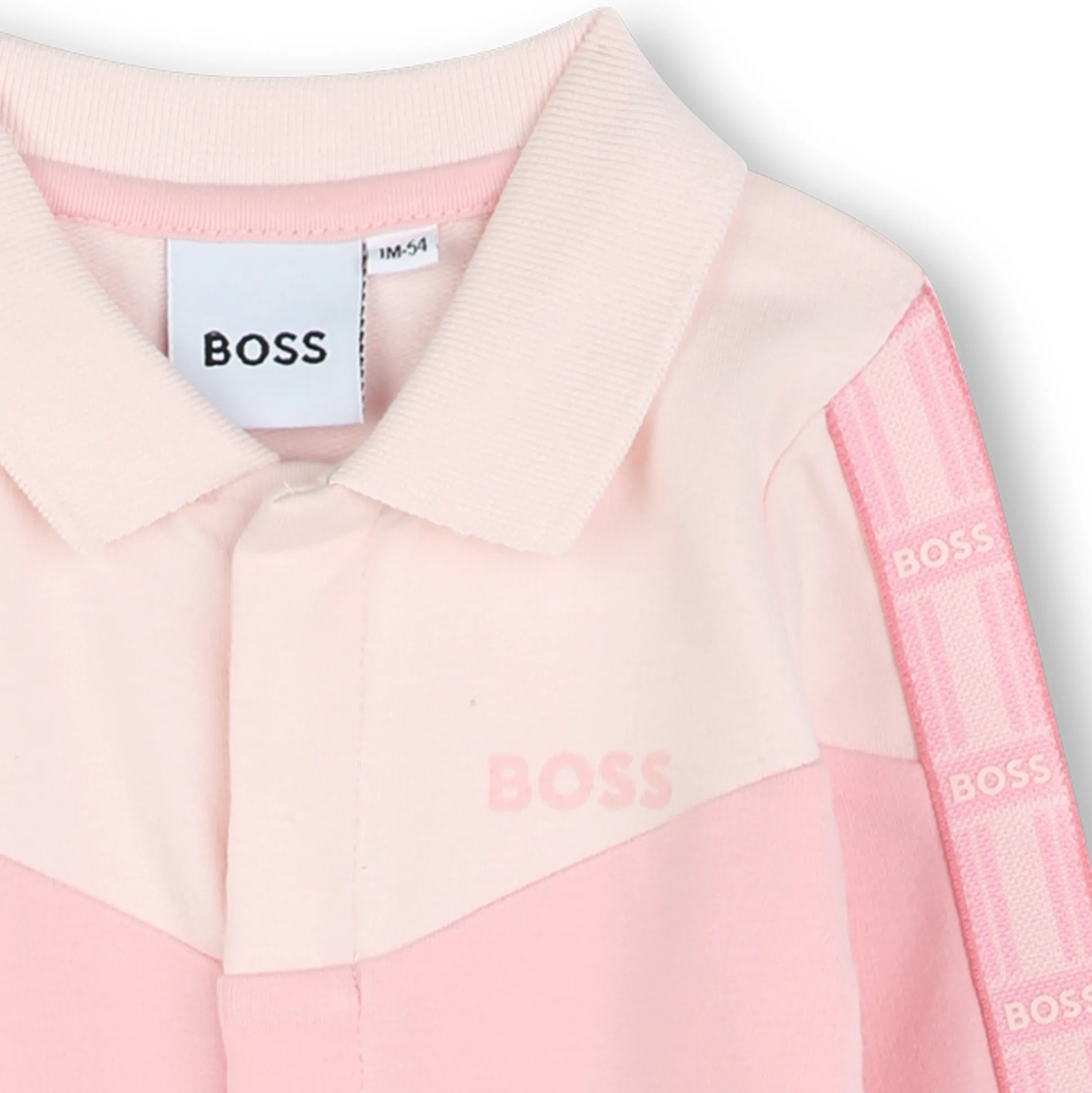 Polo-neck panelled pyjamas