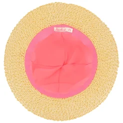 Pompom straw hat