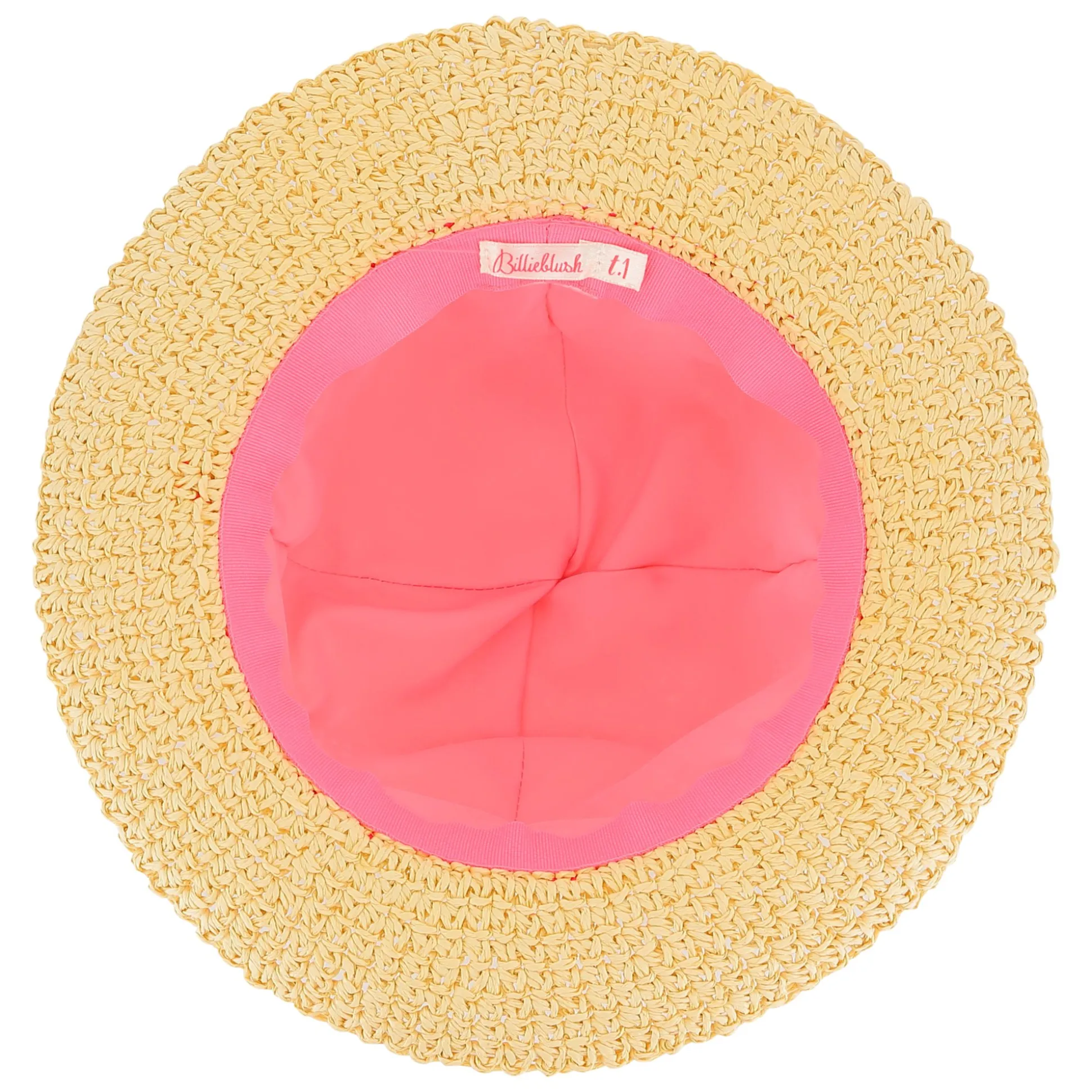 Pompom straw hat