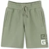 Print fleece shorts