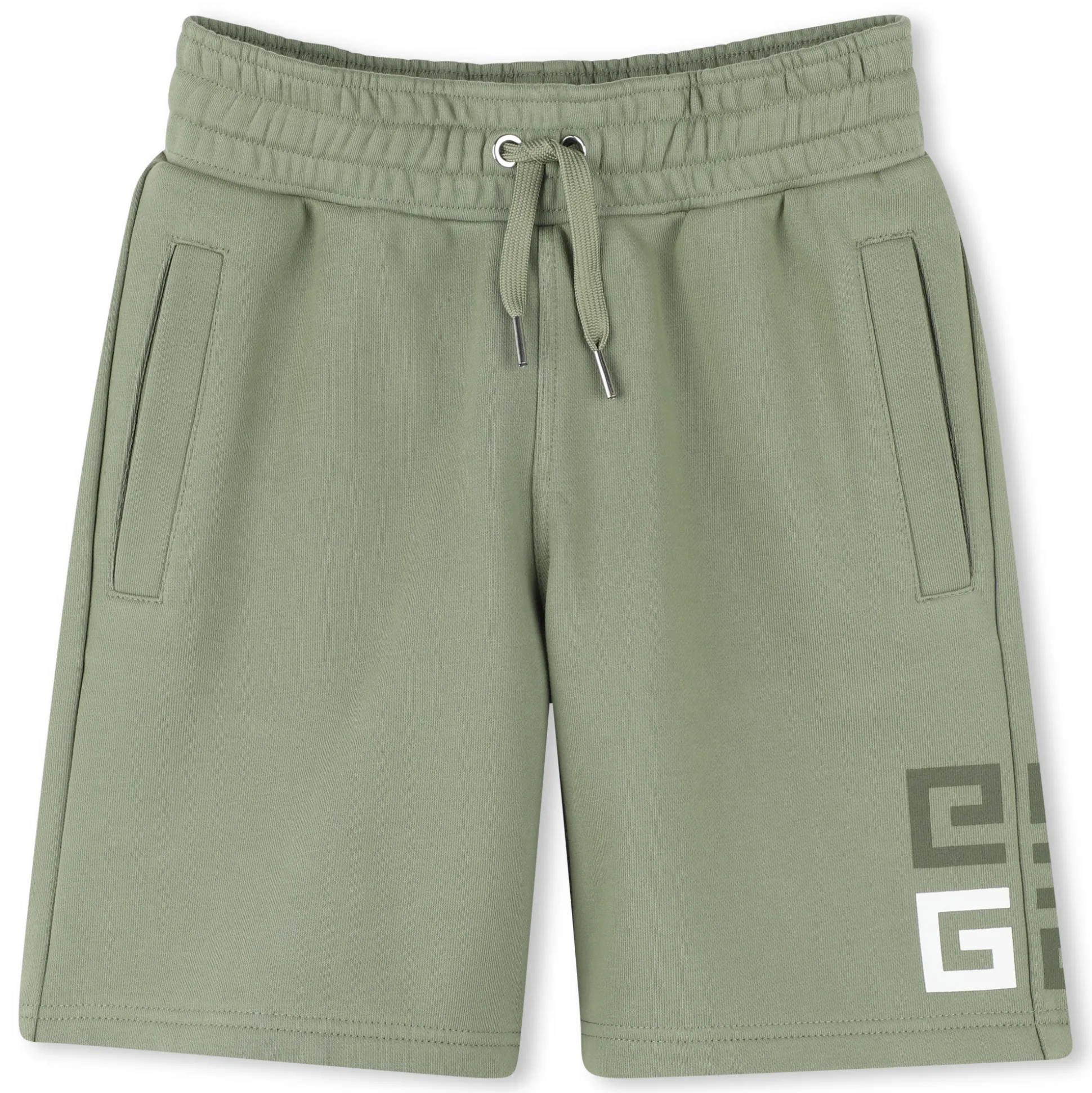 Print fleece shorts