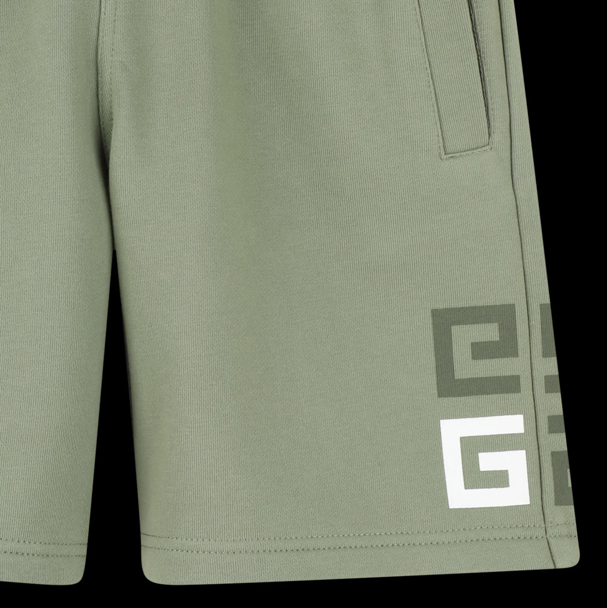 Print fleece shorts