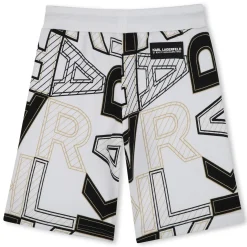Printed cotton Bermuda shorts