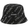 Printed denim bucket hat