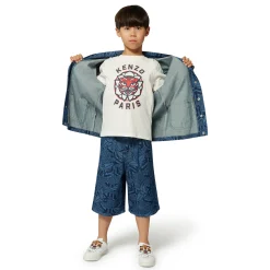 Printed denim jacket
