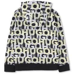 Printed fleece zip sweatshirt