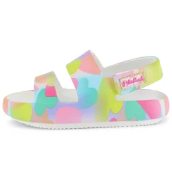 Printed hook-and-loop sandals