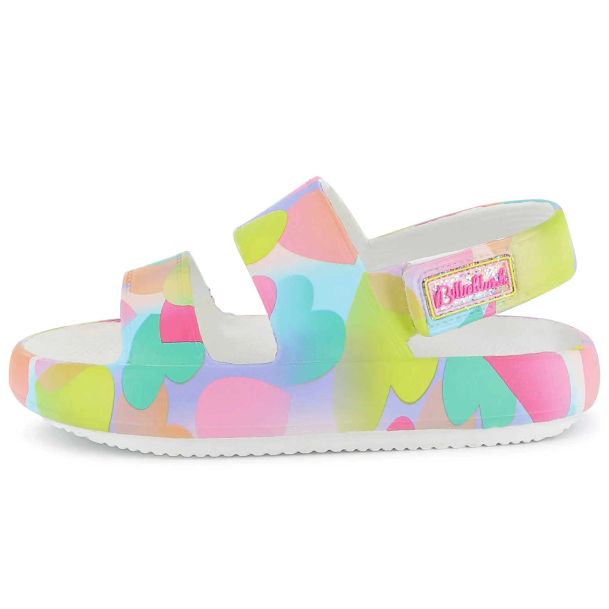 Printed hook-and-loop sandals