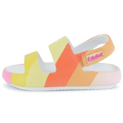Printed hook-and-loop sandals
