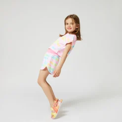 Printed hook-and-loop sandals