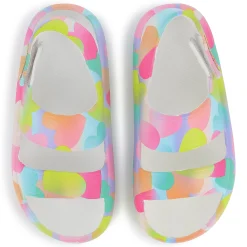 Printed hook-and-loop sandals