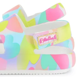 Printed hook-and-loop sandals