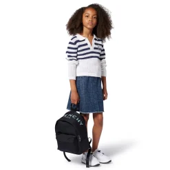Printed jean skirt