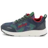 Printed lace-up trainers