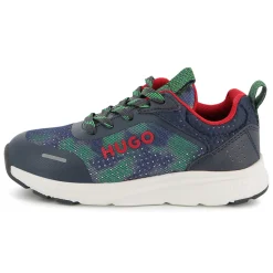 Printed lace-up trainers