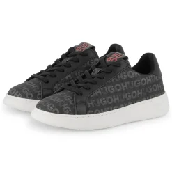 Printed lace-up trainers