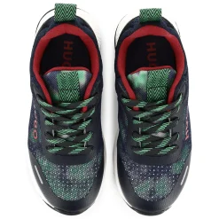 Printed lace-up trainers