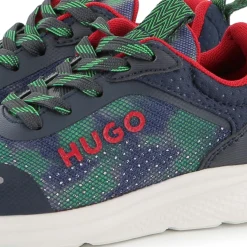 Printed lace-up trainers