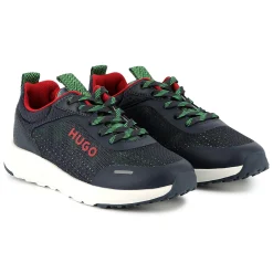 Printed lace-up trainers
