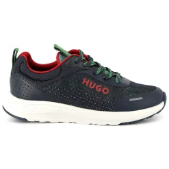 Printed lace-up trainers