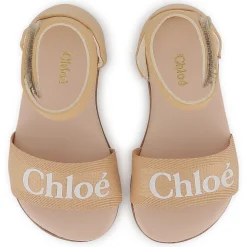 Printed leather sandals