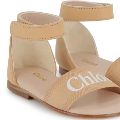 Printed leather sandals