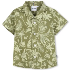 Printed poplin shirt